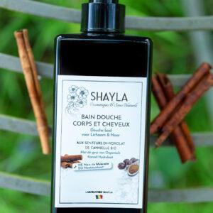 Format de Luxe : Bain Douche Corps et Cheveux à l'Hydrolat de Cannelle Bio & HE Noix de Muscade Bio